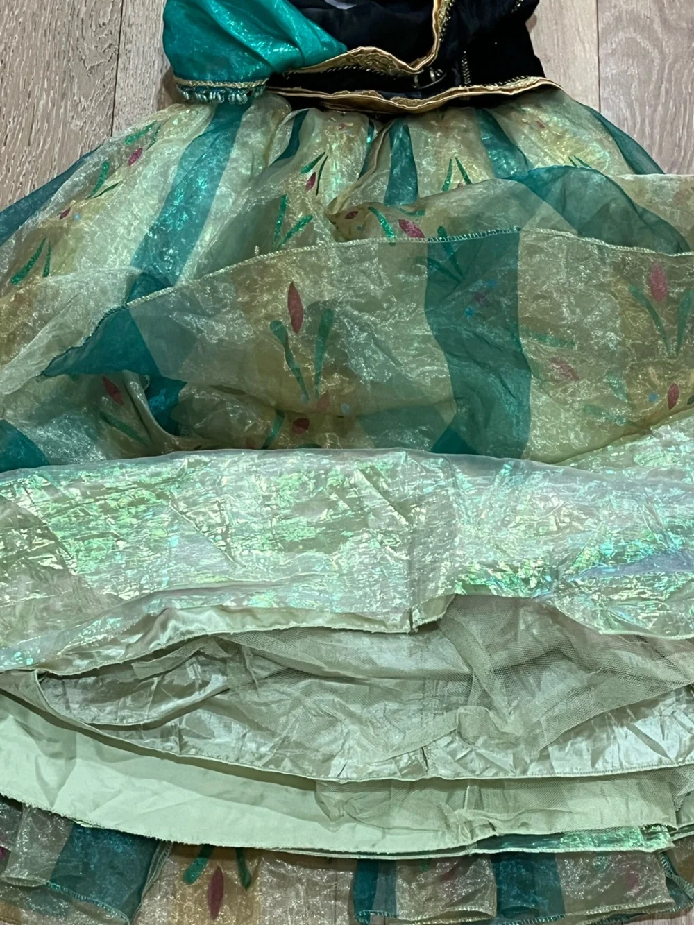 Disney Store Deluxe Frozen Anna Coronation Costume Dress Size 5/6